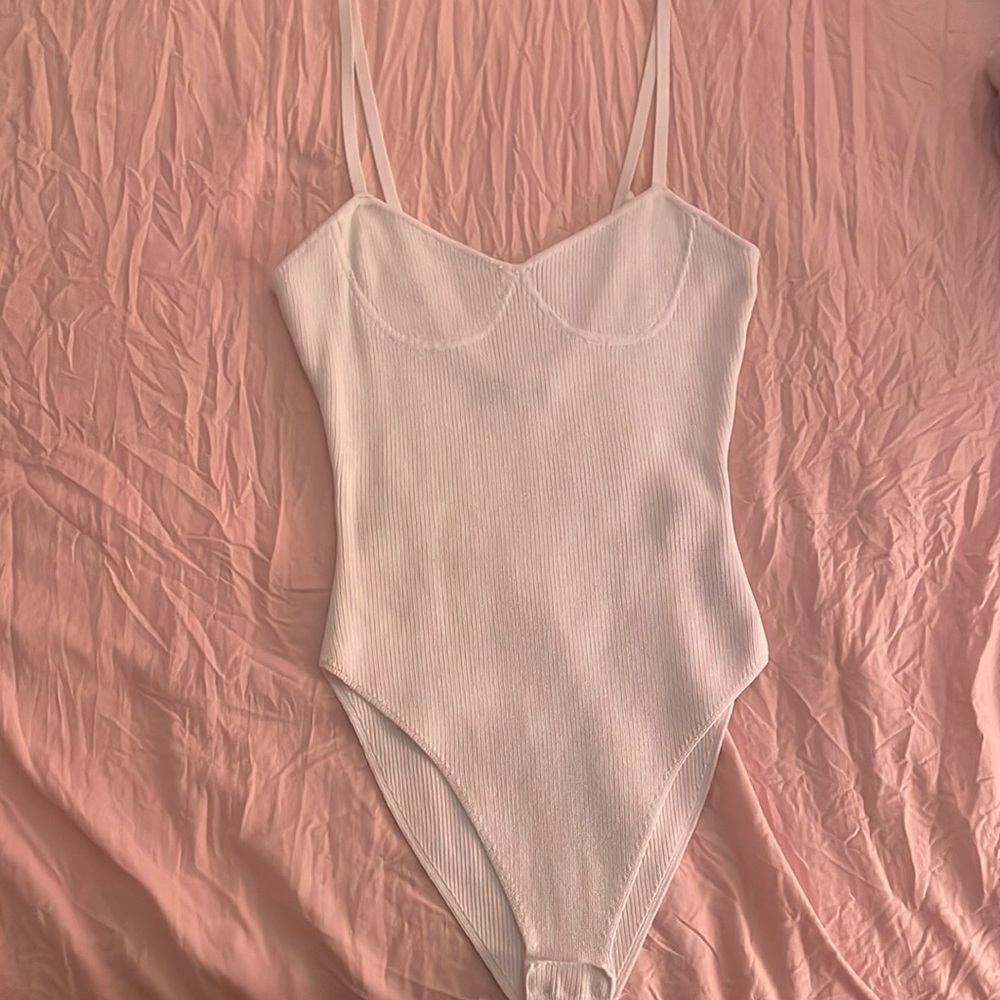 Zara White Knitted Bodysuit